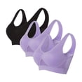 thumbnail image 1 of Timegard 3pc Sports Bras for Women Plus Size High Support Wireless Underwear Breathable Mesh Comfy Bras, 1 of 4