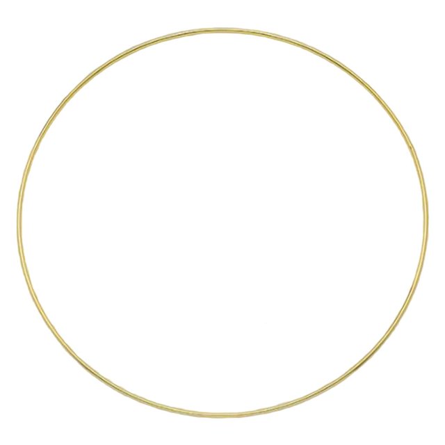 yuksok Gold Metal Dreamcatcher Rings Wreath Macrame Craft Hoops 16cm