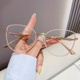 thumbnail image 1 of Lunettes Œil de Chat Monture en Métal Lunettes de Mode pour Femmes✨ Bleu e Anti W0X0, 1 of 8