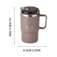 thumbnail image 3 of Tasse en Acier Inoxydable avec Poignée et Couvercle 550 ml à Double Paroi Isolée sous Vide pour Maison Bureau Eau Café, 3 of 7