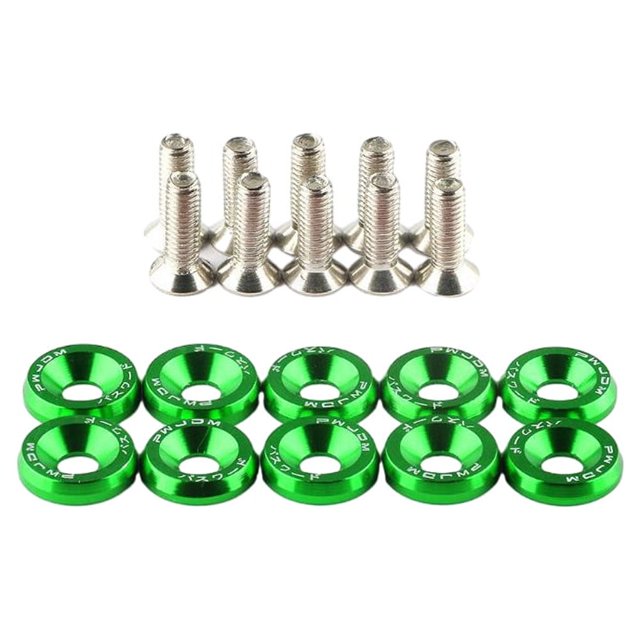 Becaristey Multifunctional Car Screw Bonnet Gaskets Sturdy And Durable Convenient To Wear-resistant Green screw 1Set