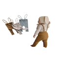 thumbnail image 3 of Baby Overalls Vertical Pattern Decoration Cotton Pants, 3 of 4