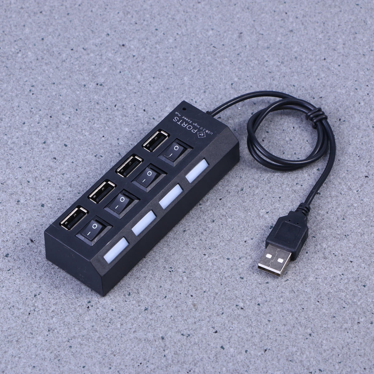 OULII usb hub extension USB Hub ABS Black for Notebook 1Pack
