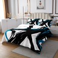 thumbnail image 3 of Erosebridal Abstract Bedspread Sets Twin Size, Striped Ombre Bed Quilt, Chic Geometric Decor 2 Pieces, 3 of 5