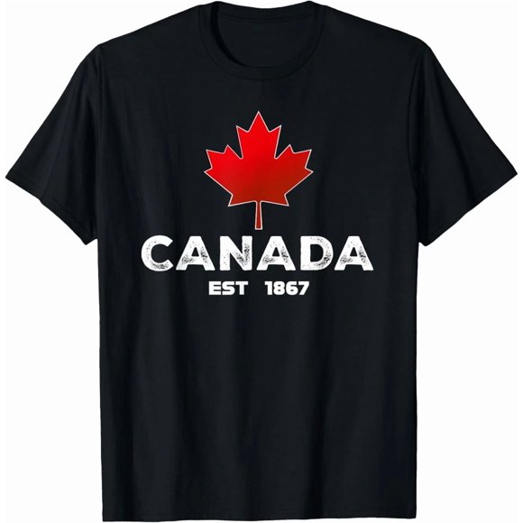 T-Shirt Unisexe Canada Est 1867 Fière Carte du Patrimoine Canadien Design P-5TG