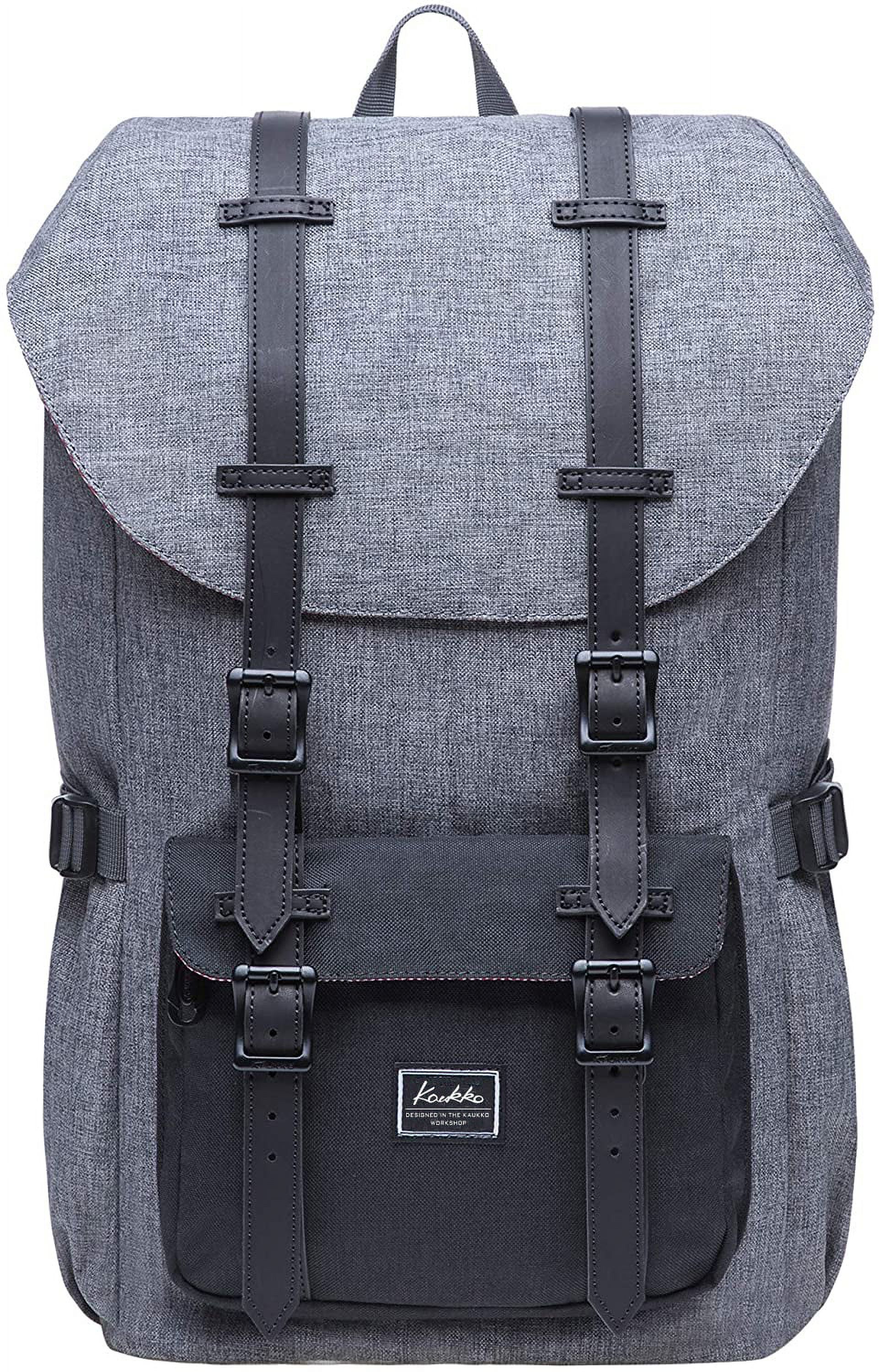 KAUKKO Laptop Outdoor Backpack, Traveling Rucksack Fits 15.6 Inch Laptop(5-5-Blackgrey)