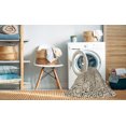 thumbnail image 2 of Ahgly Company Tapis d'Intérieur Lavable à la Machine, Carré, Transitionnel, Brun, Tapis de Zone, 7 Pieds Carré, 2 of 7
