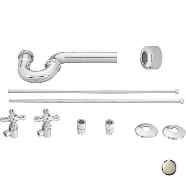 Westbrass D1838L-05 Poignée Transversale Kit de Socle Traditionnel - Nickel Poli