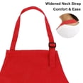 thumbnail image 3 of TOPTIE 6 Pack Kids Aprons with Pocket & Adjustable Strap, Child Chef Bib Apron for Kitchen Cooking Baking Painting-Red-M, 3 of 7