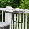 thumbnail image 1 of CorLiving Parksville Resin Wicker and Steel Outdoor Foldable Balcony Table, Black, 1 of 10