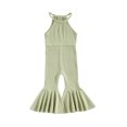 thumbnail image 1 of Faithtur Combinaison Sans Manches pour Bébé Fille, Pantalon Évasé Long d'Été pour Fête Décontractée, 1 of 8