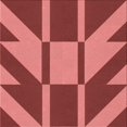 thumbnail image 1 of Ahgly Company Tapis d'Intérieur Lavables à la Machine, Carrés, Transitionnels, Rouges, 5 Pieds Carrés, 1 of 7