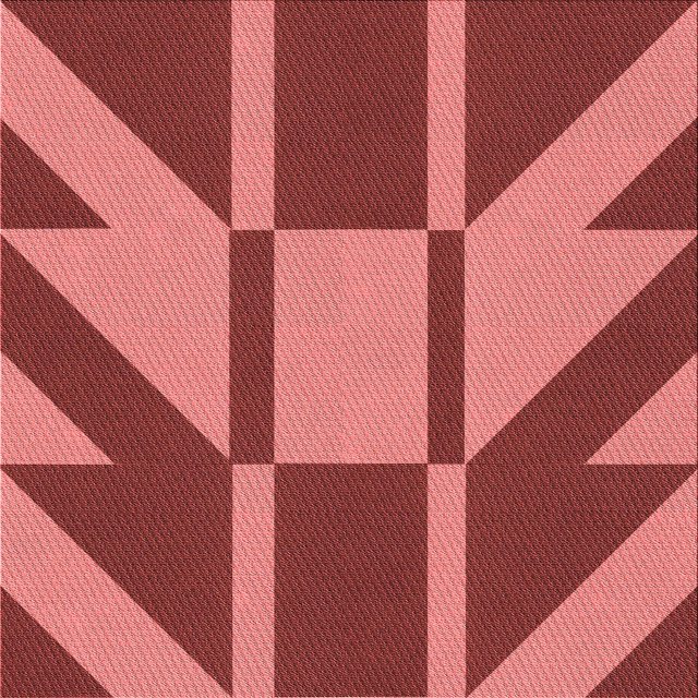 Ahgly Company Tapis d'Intérieur Lavables à la Machine, Carrés, Transitionnels, Rouges, 5 Pieds Carrés