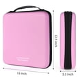thumbnail image 2 of CD Case, 192 Capacity EVA DVD Case Pink Portable Zipper Holder Disc Storage Organizer Wallet, 2 of 6