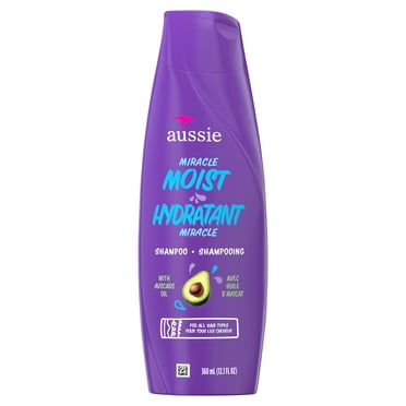 Aussie Miracle Moist avec Huile d'Avocat & de Jojoba, Shampooing Sans Parabènes