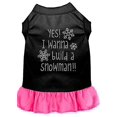 thumbnail image 2 of Yes! I Want To Build A Snowman Rhinestone Dog Dress Black With Light Pink Xs (8), 2 of 2