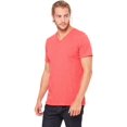 thumbnail image 4 of BELLA+CANVAS T-Shirt Jersey à Col en V pour Homme, m, Rouge Chiné, 4 of 6