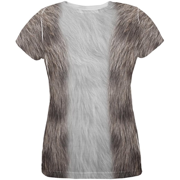 Halloween Grey Cat Costume All Over Womens T Shirt