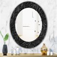 thumbnail image 3 of Designart 'Obsidian Impressions 10' Miroir Moderne - Miroir Mural Ovale ou Rond - 24x36, 3 of 4