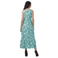 thumbnail image 4 of Moomaya Robe de Vacances pour Femmes en Rayonne, Col Licou, Sans Manches, Fente avant, Robe Imprimée, 4 of 4