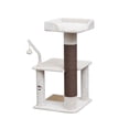 thumbnail image 1 of Vibrant Life 3-Level 31.5"Small Cat Tree with Top Perch, Paper Rope Scratching Post, Two Toys, Cream, 1 of 7