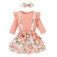thumbnail image 2 of LSLJS Ensemble de Vêtements Robe à Manches Longues Côtelée à Fleurs pour Bébé Fille, Robes pour Filles, 2 of 9