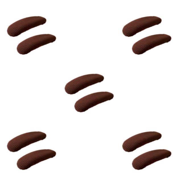 maskred Office Chair Arm Covers Dustproof Fashionable Appearance Wide Application Made Of Polyester Fibre dark coffee 5Set