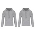 thumbnail image 1 of Yuyuzo 2PC Mens Hoodies Long Sleeve Drawstring Tunic Sweatshirt Loose Fitted Fall Pullover Tops, 1 of 5