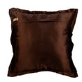 thumbnail image 3 of The HomeCentric Cushion Covers For Couch, Brown Decorative Pillowcase Pack of 2, 16x16 inch (40x40 cm) Satin Zippered Pillow Covers, Solid Color, Ruched, Textured, Throw Pillows - Dreamy Brown, 3 of 3