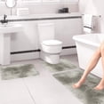 thumbnail image 4 of EGNMCR Area Rug, Mixed Color Bath Mats 3 Set Winter Bathroom Rugs For 3 Pcs Toilet Mats Universal Soft Comfort Water Absorption Non Slip Thick Machine Washable Easy To Dry Dark Carpets Suits, 4 of 7