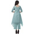 thumbnail image 4 of Moomaya Ensemble Kurti Kurta Pantalon pour Femmes Col Bateau Imprimé Robe 2 Pcs Tenue Ethnique, 4 of 6
