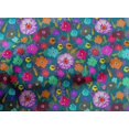 thumbnail image 4 of oneOone Cotton Cambric Turquoise Blue Fabric Florals Sewing Craft Projects Fabric Prints By Yard 56 Inch Wide, 4 of 4