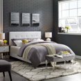 thumbnail image 3 of Modway Amira Full Modern Upholstered Polyester Fabric Bed in White, 3 of 9