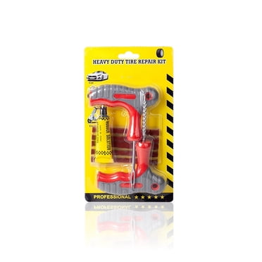 CQCYD Tire Repair Kit, 4-Piece Universal Tire Puncture Repair Tool, Car Motorcycle Vehicle Tire Plug Kit, Emergency Flat Tire Repair Tool for Roadside Automotive Truck SUV