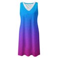 thumbnail image 4 of SMihono Robes d'Été Bohémiennes Femmes Grande Taille Mode Femmes Décontracté Sexy Col en V Imprimé Été Dentelle Sans Manches Mini Robe, 4 of 4