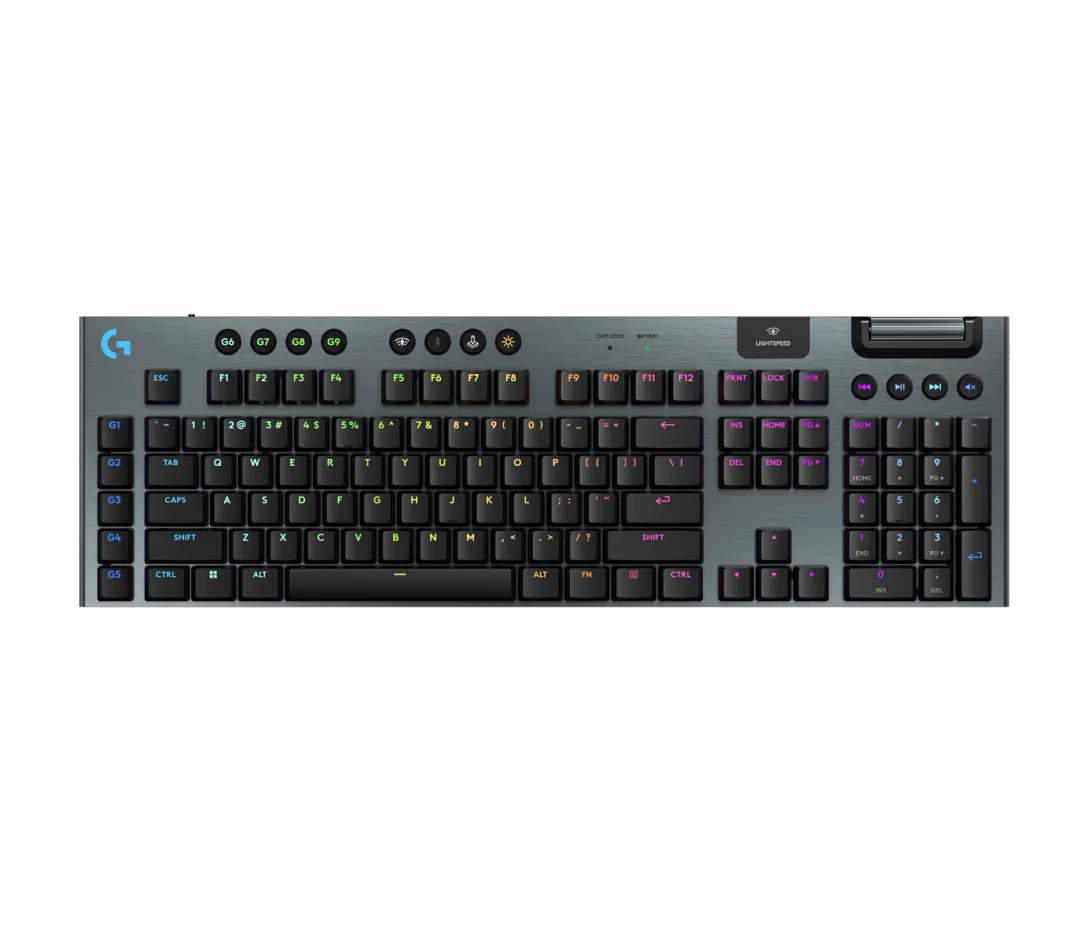 Clavier de jeu Logitech G915 X Tactile – Noir | Clavier mécanique RGB sans fil à profil bas
