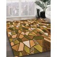 thumbnail image 3 of Ahgly Tapis d'Intérieur Lavable en Machine Carré Transitionnel Brun Bronze Foncé, 4 Pieds Carré, 3 of 7