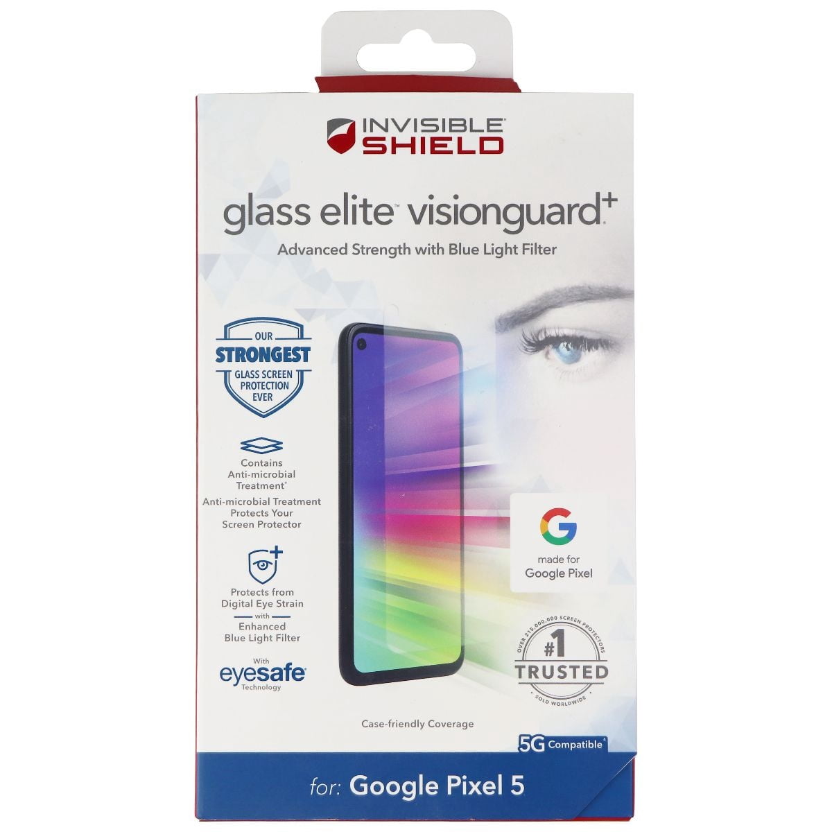 ZAGG (Verre Elite VisionGuard+) Protecteur d'Écran pour Google Pixel 5 - Clair