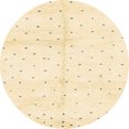 thumbnail image 1 of Ahgly Company Tapis d'Intérieur Ronds Abstraits Brun Or Unis, 6 Pieds Rond, 1 of 6