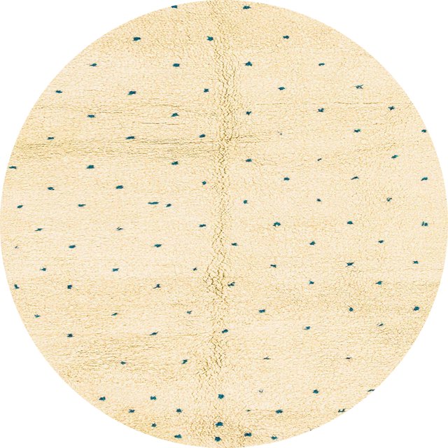 Ahgly Company Tapis d'Intérieur Ronds Abstraits Brun Or Unis, 6 Pieds Rond