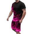 thumbnail image 1 of Hommes Imprimé Manches Courtes Décontracté Plage Manches Courtes Col Rond Blouses & Ensembles, 1 of 5