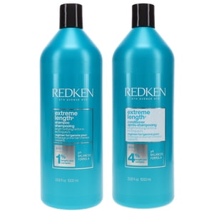 Redken Extreme Length Shampoo 33.8 oz & Extreme Length Conditioner 33.8 oz Combo Pack
