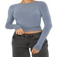 thumbnail image 1 of T-Shirt à Manches Longues Col Rond pour Femme, 1 of 6