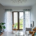 thumbnail image 1 of ZZkhGO Leaf Pattern Sheer Window Voile Curtain, Single Panel Fabric Drape 200x100cm, Polyester Curtain for Living Room, 1 of 7
