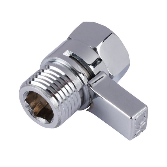 Shut-Off Valve Shower Head Control - G1/2" Thread Exterior Faucet, Chrome Angle Shut-Off for Flow Flow Faucet Universal Replacement, Chrome Angle Valve Hand Shower, Shower Arm