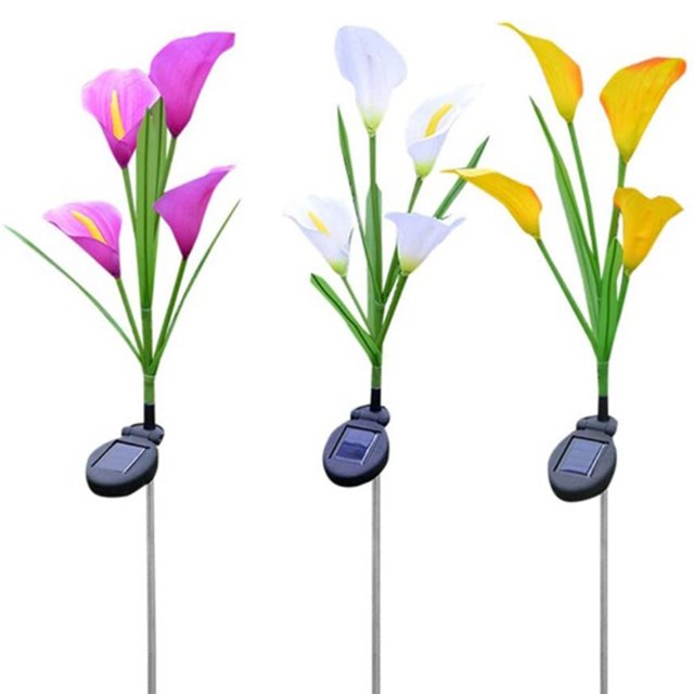 LCXmlly Waterproof Garden Lamp Auto On/Off Solar Garden Lights Waterproof Color Changing Light for Landscaping