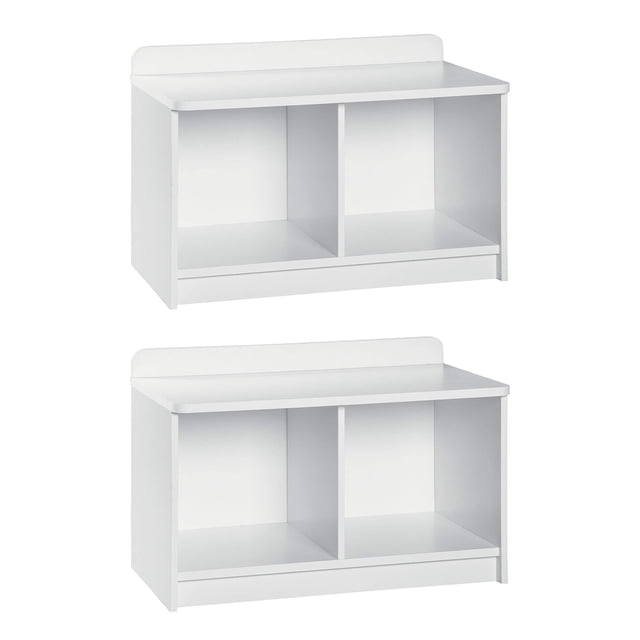 ClosetMaid Cubeical 149400 Banc de Rangement en Bois Robuste à 2 Cubes, Blanc (Lot de 2)