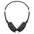 thumbnail image 2 of JVC - FLATS Wired Headphones, Lightweight and Foldable with Integrated Microphone and Remote Control, Black, 2 of 5
