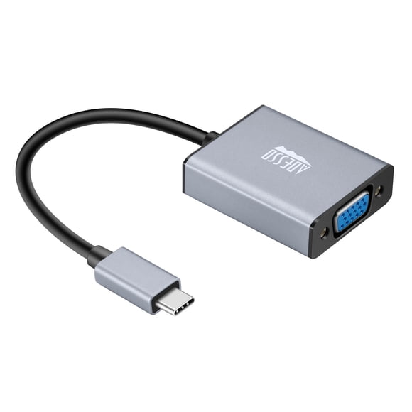Adesso AUH-5040 - USB-C to VGA Adapter, Compatible with Windows, macOS, and Linux systems.
