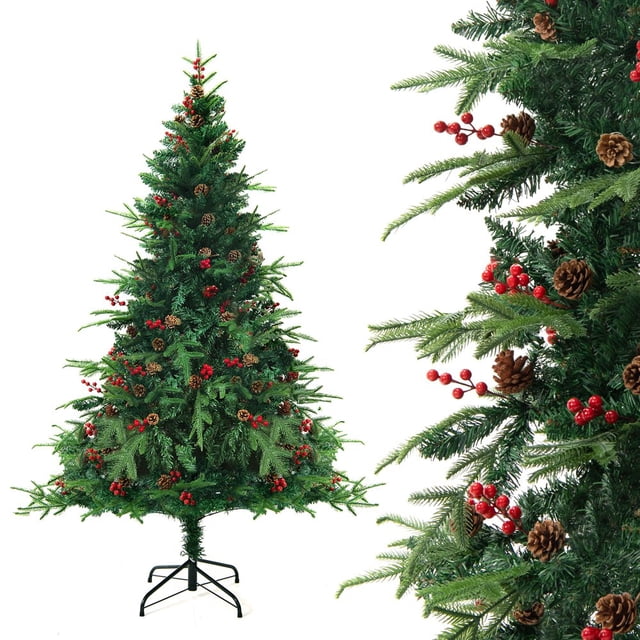 CNKOO Christmas Tree Tinsel Halloween Tree Decor with Lights Christmas Tree Battery Operated Pop Up Artificial Tree Indoor Outdoor Decorations